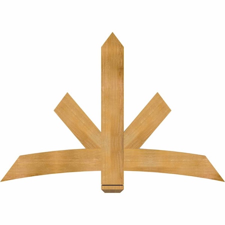 Ekena Millwork Alberta Rough Sawn Timber Gable Bracket, Western Red Cedar, 60"W x 40"H x 2"D x 6"F, 16/12 Pitch GBW060X40X0206ALB00RWR